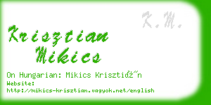 krisztian mikics business card